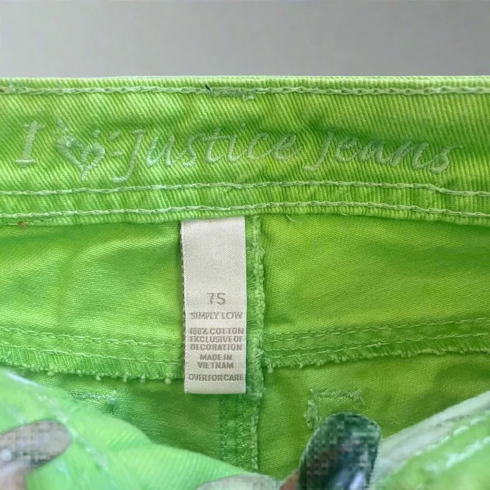 Justice Girls Green Short Size 7S